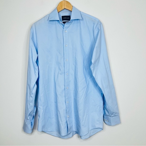 Alton Lane Blue Madison Twill Non-Iron Dress Shirt L - Picture 2 of 7